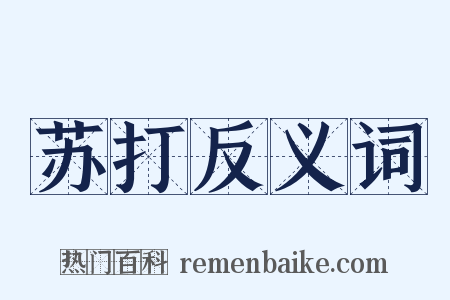 苏打反义词是什么意思的图片